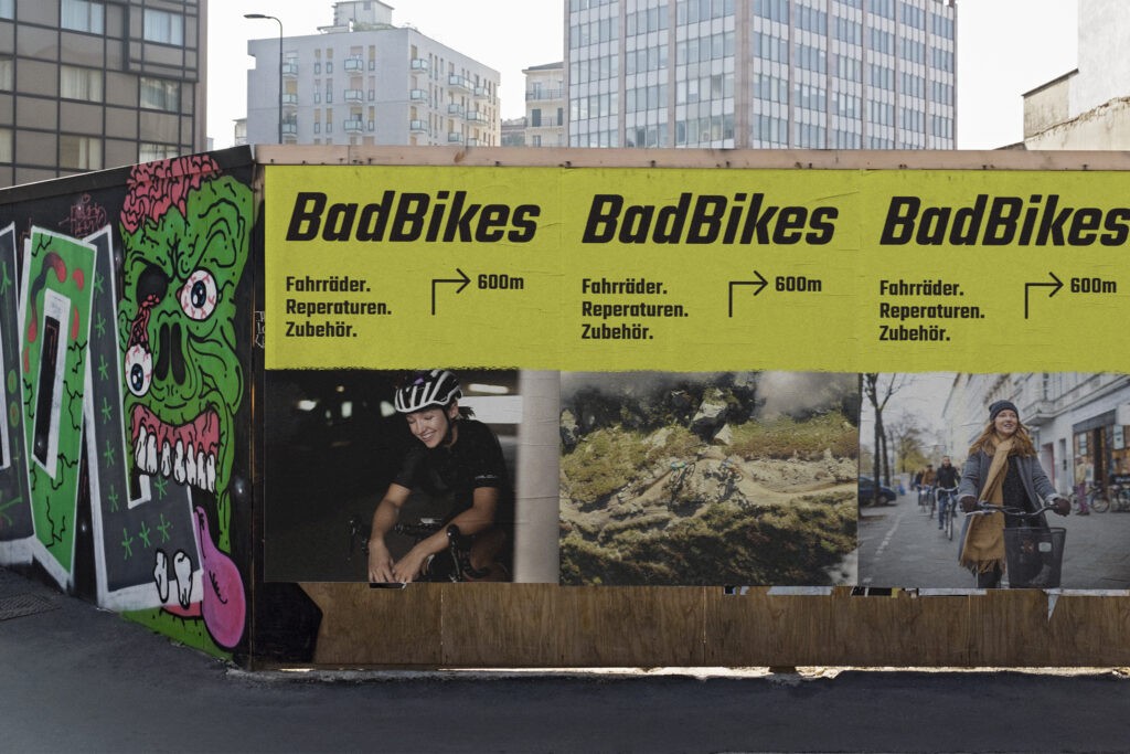 Posters designed for the branding of BadBikes Berlin