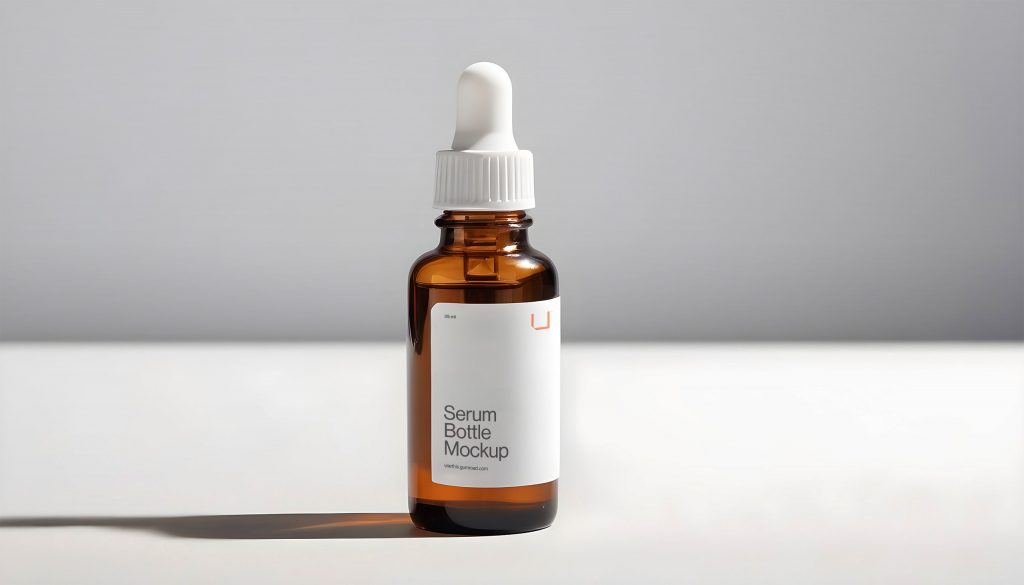 Kostenlose Serum-Flasche Mockup von usethis Studio