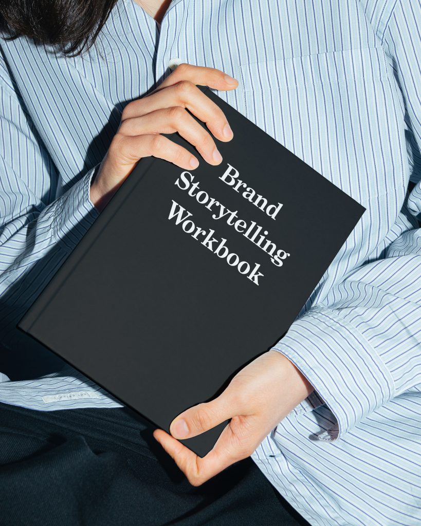 Mockup vom Cover des Brand Storytelling Workbooks